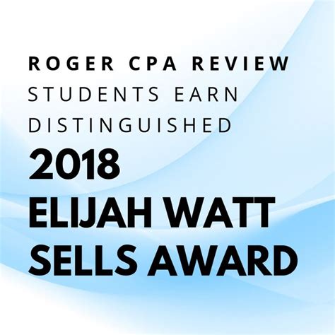 cpa 2020|2020 Elijah Watt Sells Award Recognizes Outstanding CPA Exam .